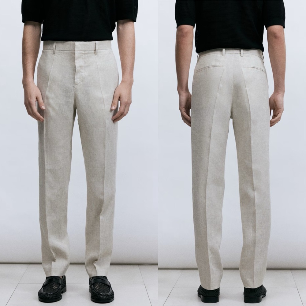 H&M Light Beige Men's Dress Pants